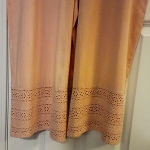 NWT Splendid Cropped eyelet  Jumper (M) peach summer jumpsuit